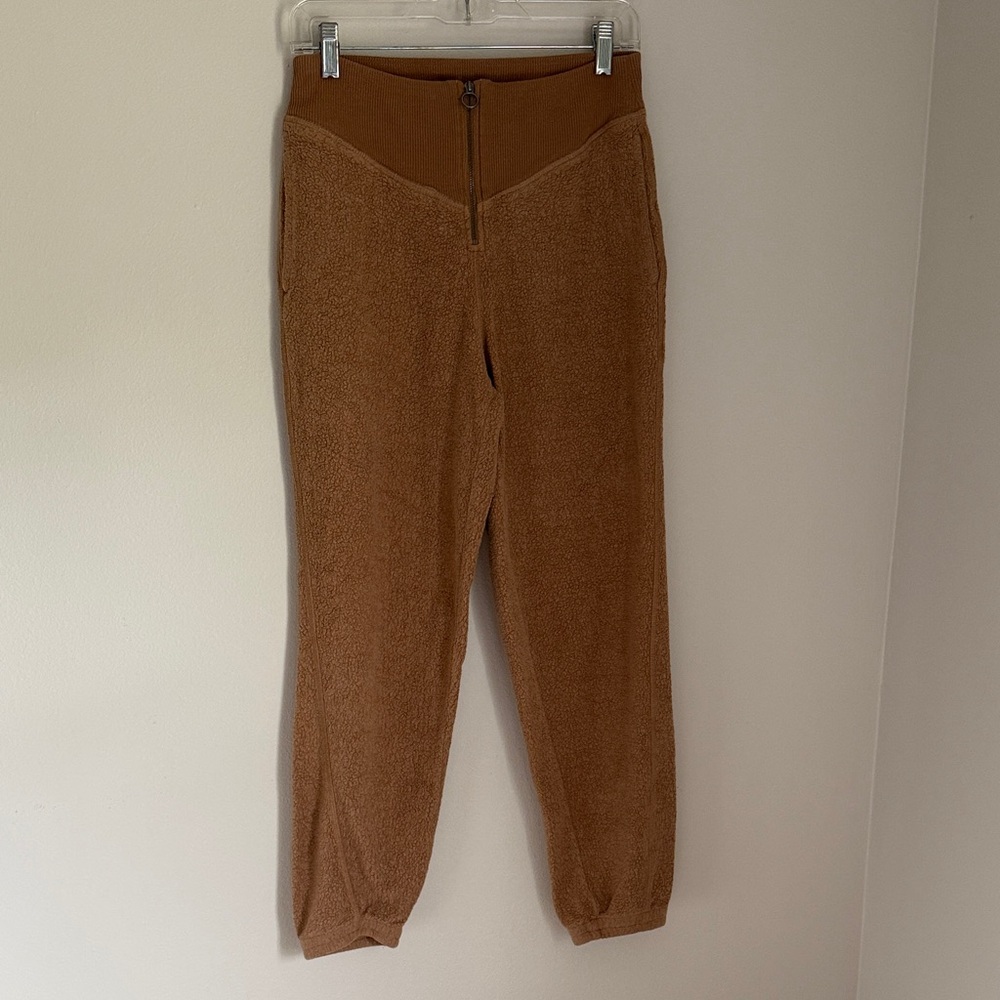 aerie Tan Sherpa Half-Zip Pullover